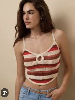 NWOT American Eagle Crocheted Knit Top | Size S